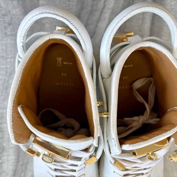 Buscemi White and Gold High Top Men’s Sneakers - Picture 6 of 6